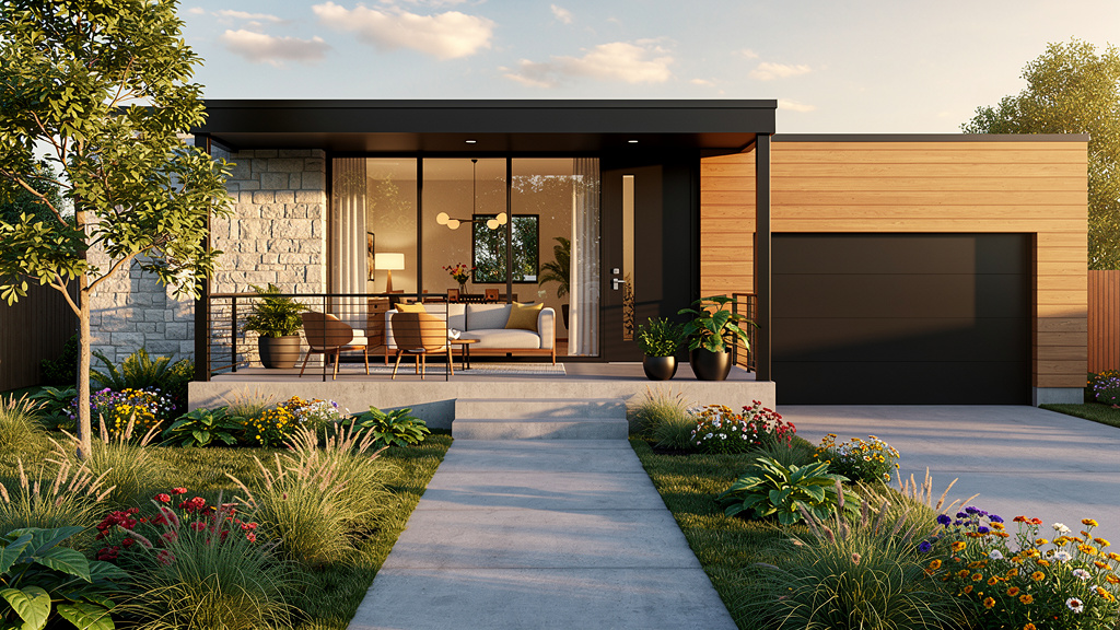 Plan de maison 100m2 avec garage pour terrain étroit